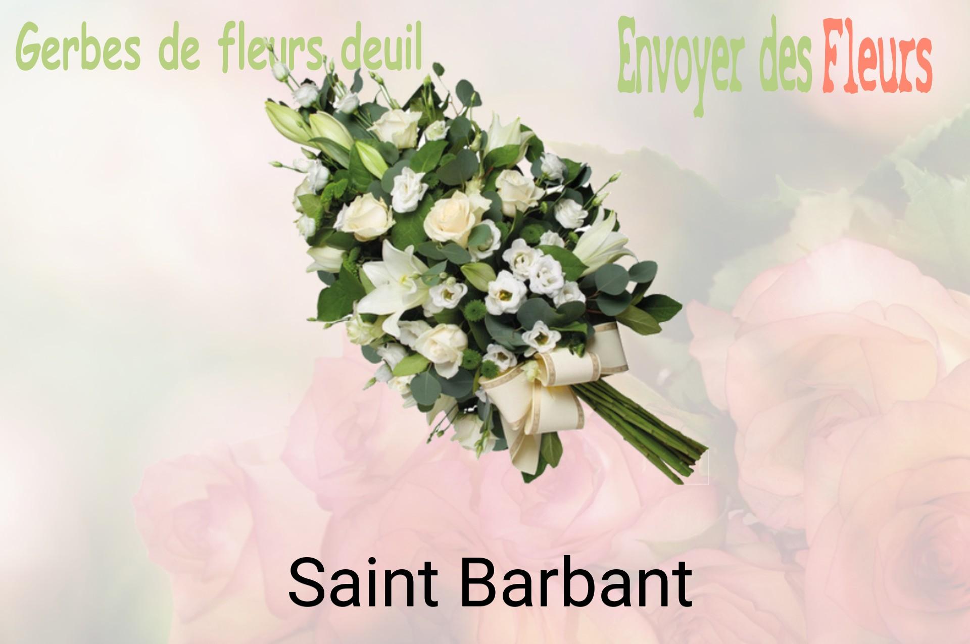 Gerbe de fleurs de deuil livrée à Saint-Barbant